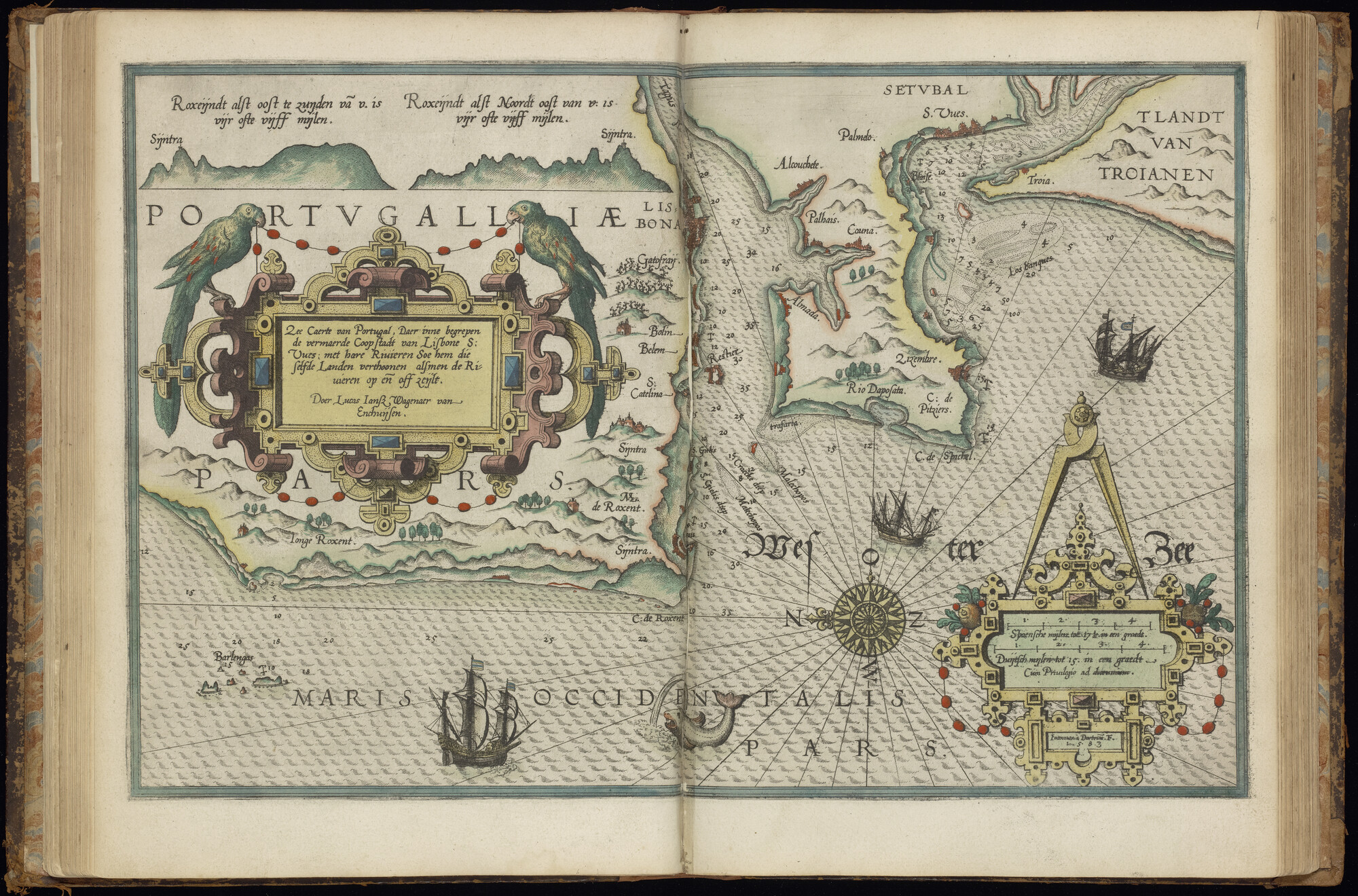 S.3034 [kaart 024]; Kaart van de kust van Portugal bij Lissabon en Setúbal; kaart