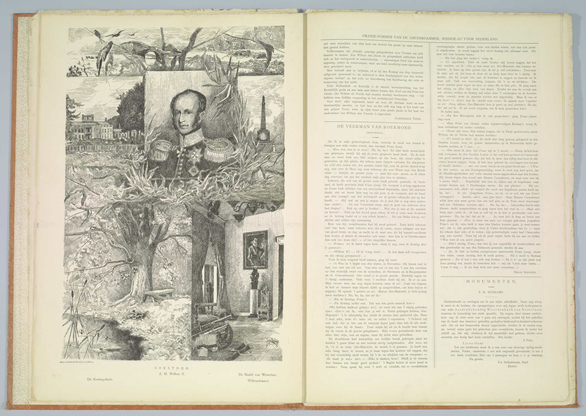 2014.0295-2; Jubileumuitgave: Oranjenommer van 'de Amsterdammer', weekblad voor Nederland, 19 Februari 1887; drukwerk