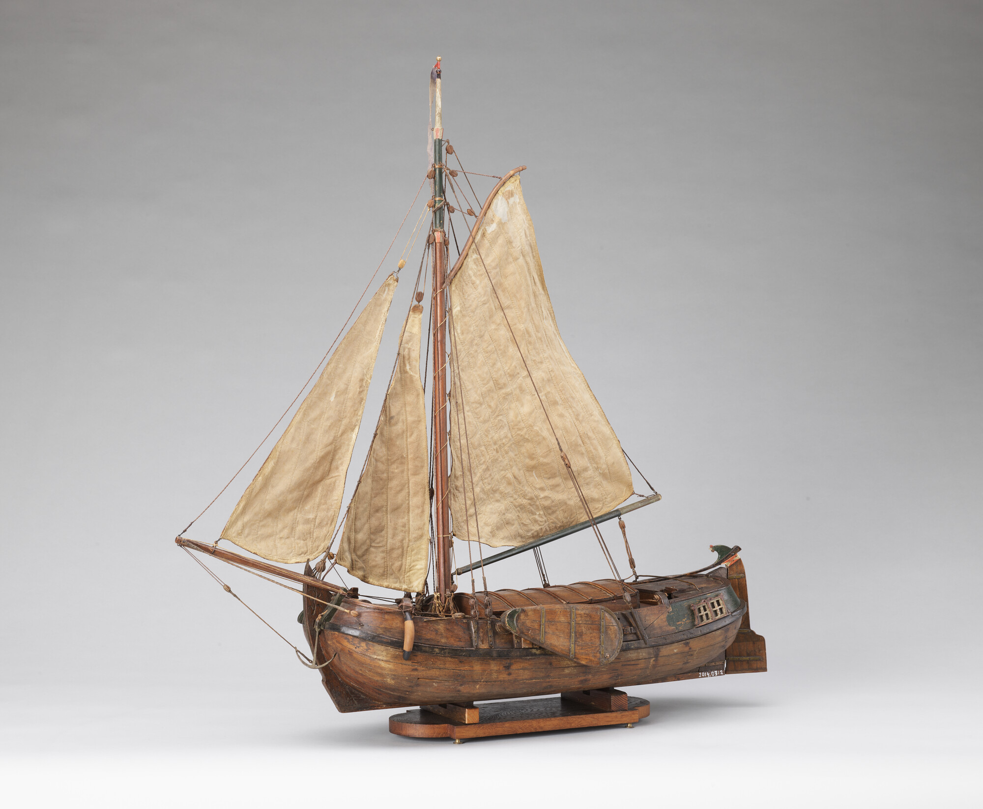 2014.0312; Model van de paviljoentjalk Paulina; scheepsmodel