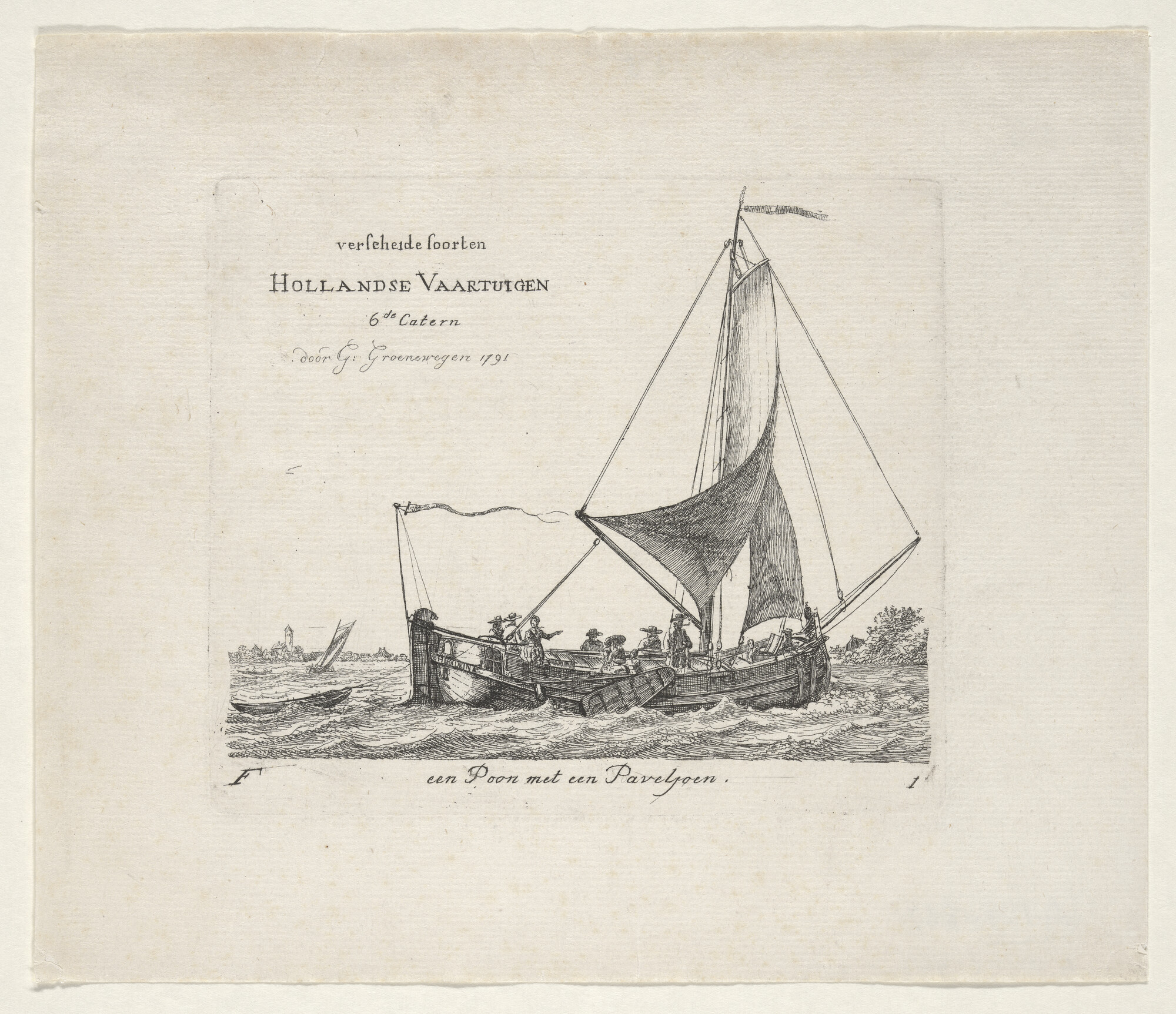 A.0149(0135); Prent van een paviljoenpoon; prent