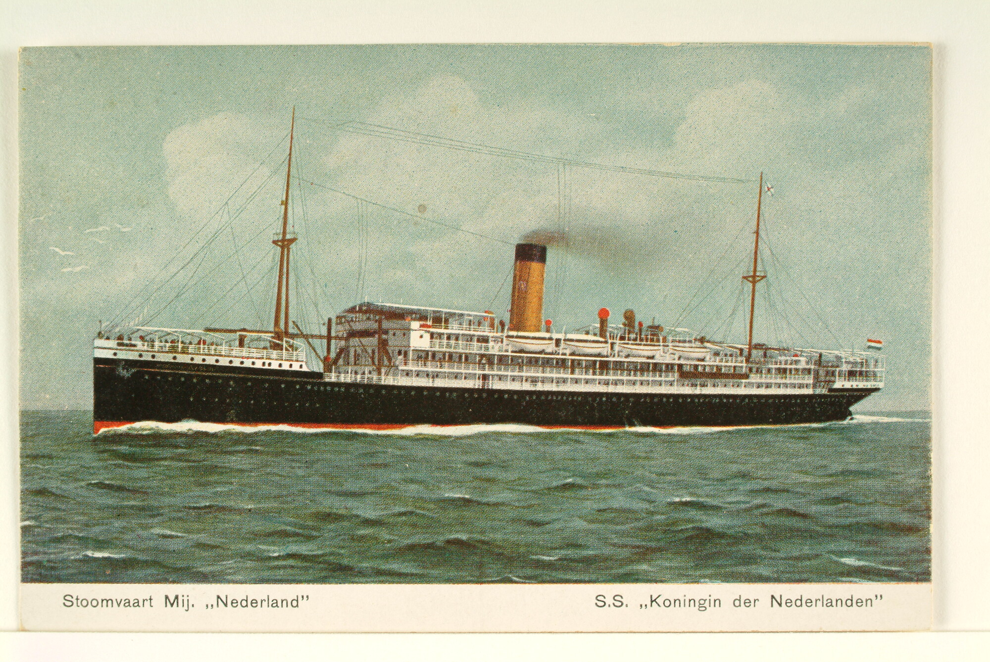 2004.0164; Het passagiersschip ss. 'Koningin der Nederlanden'; prentbriefkaart