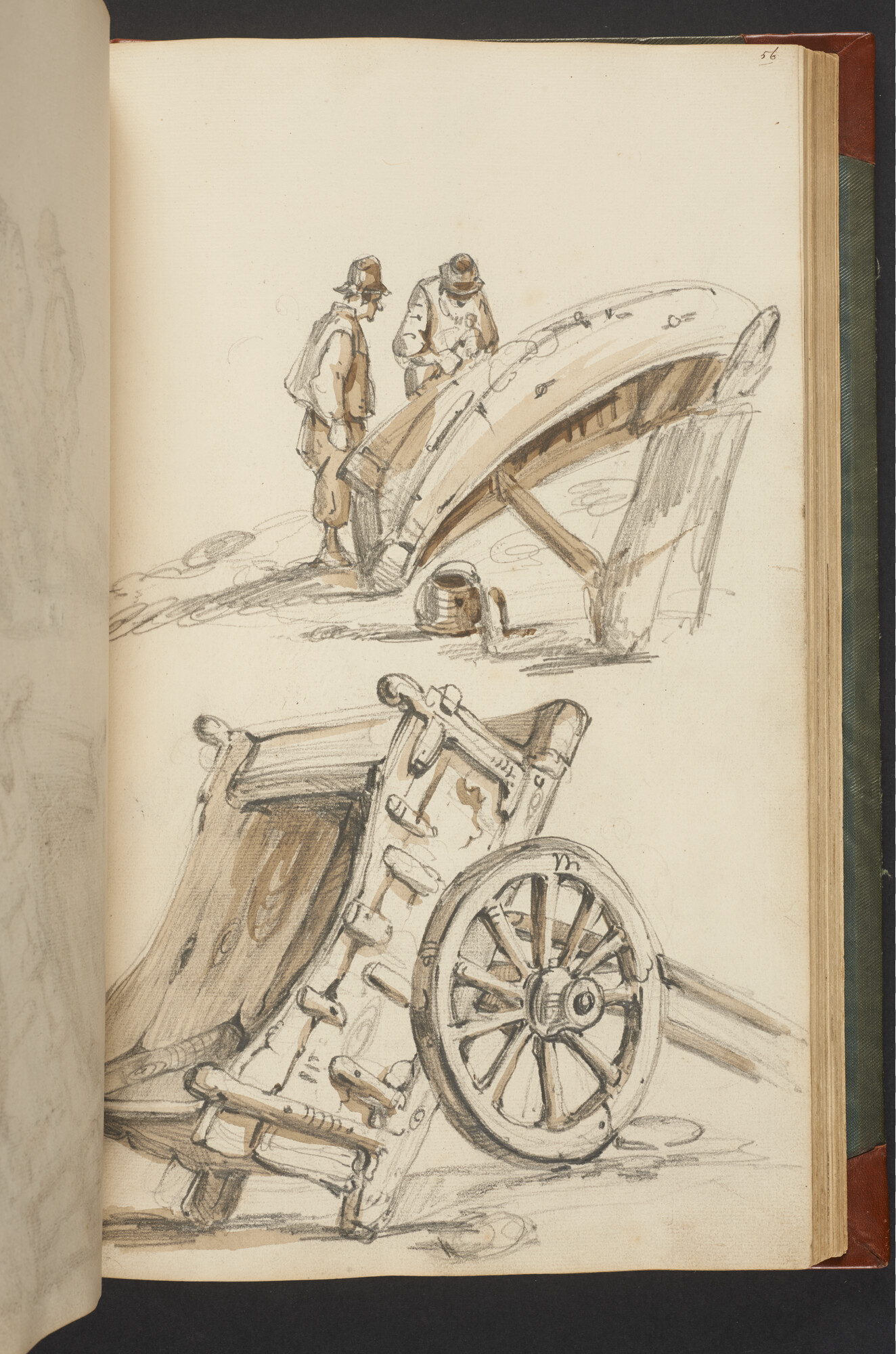 A.3222; Schetsboek met tekeningen door Albertus van Beest en Louis Meijer; schetsboek