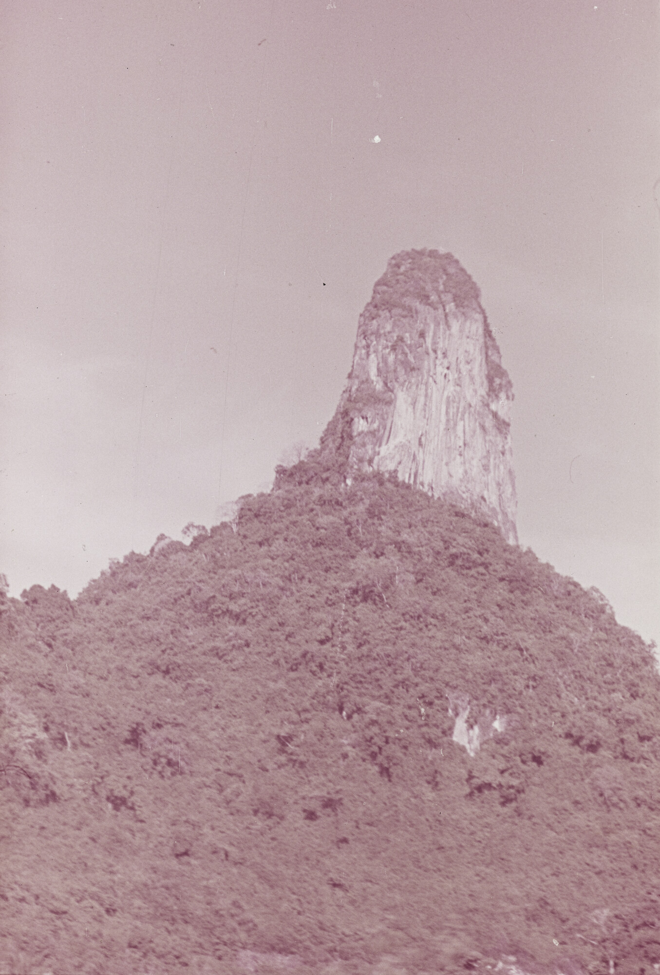 2015.1039; Dia van een bergtop in de Blue Mountains bij Sydney; diapositief