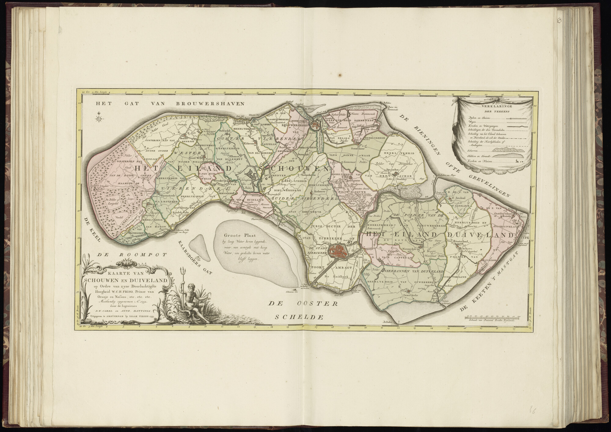 B.0032(029) [kaart 034]; Kaart van Schouwen-Duiveland; kaart