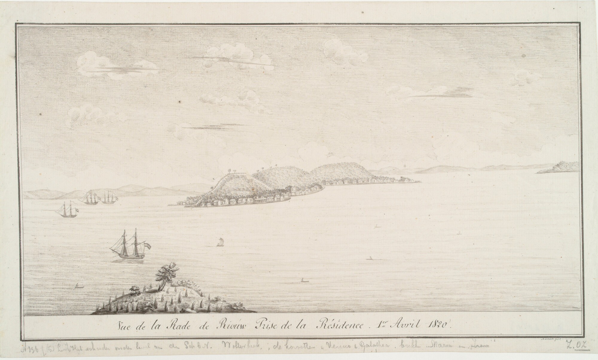 A.1367(05)29; Het eskader onder bevel van Schout-bij-Nacht C.J. Wolterbeek; tekening
