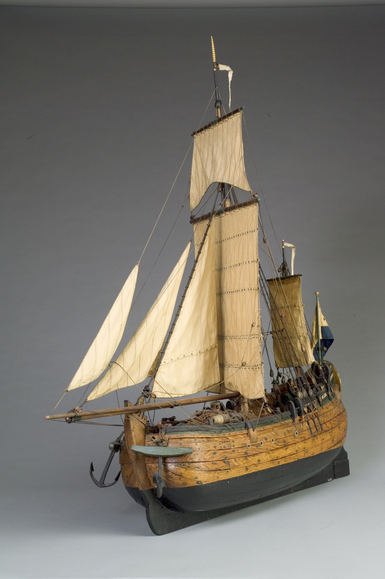 A.0115(07); Model van de haringbuis Vigelantie; scheepsmodel