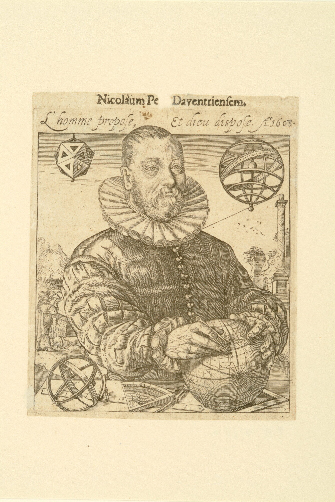 A.0075(117); Portret van Nicolaus Petri van Deventer; prent