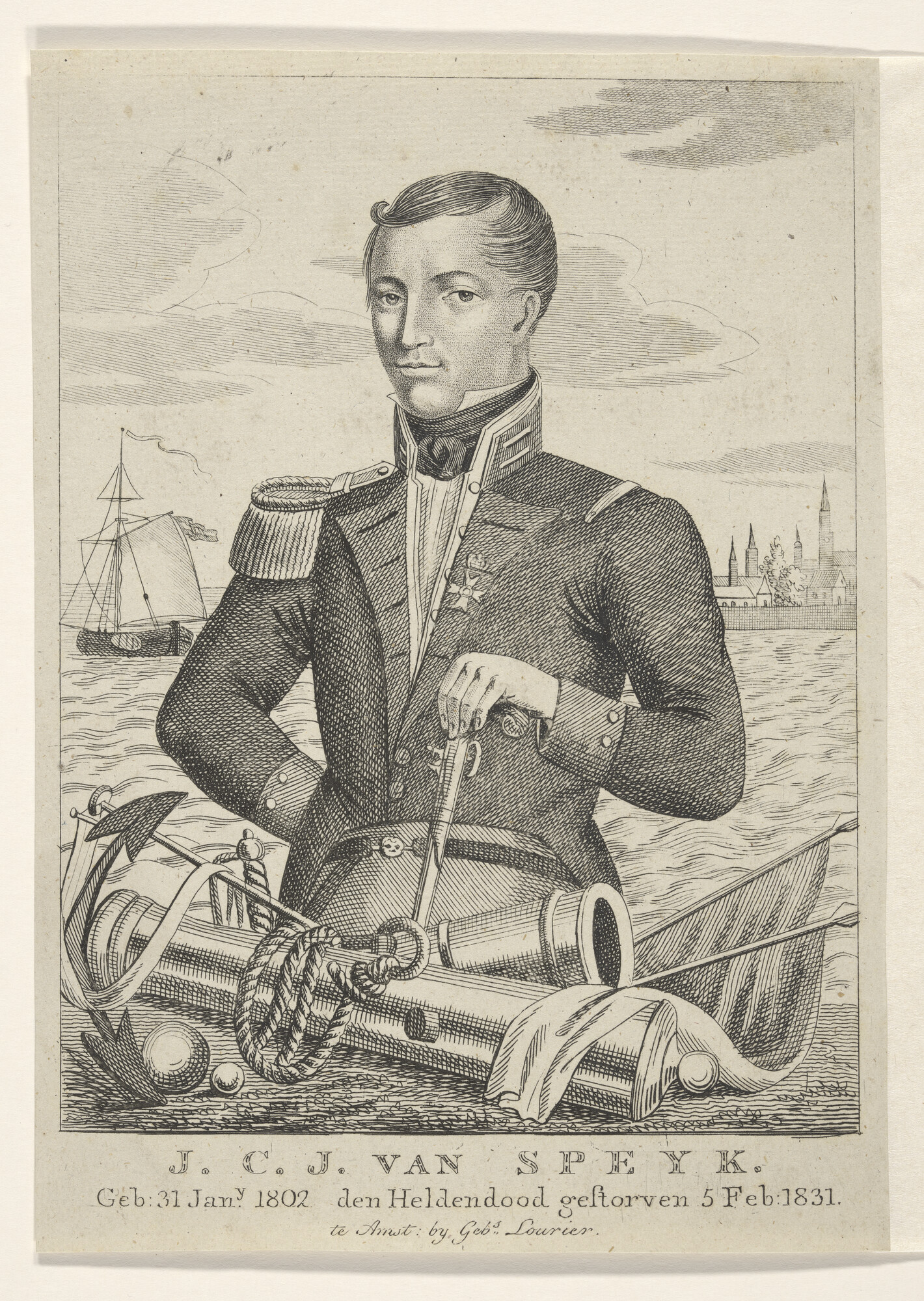 A.0482(03)15; Portret van J.C.J. van Speyk; prent