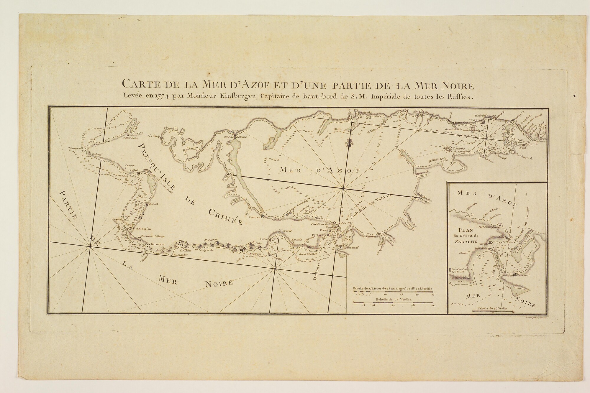 A.0145(211) [nr 0151]; Zeekaart CARTE DE LA MER D'AZOF ET D'UNE PARTIE DE LA MER NOIRE; zeekaart