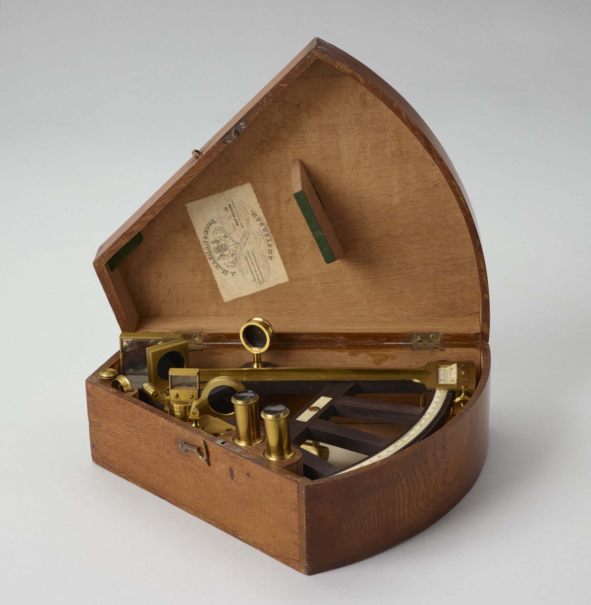 S.0877; Ebbenhouten octant door J.M. Kleman & Zoon, Amsterdam, 1842; octant