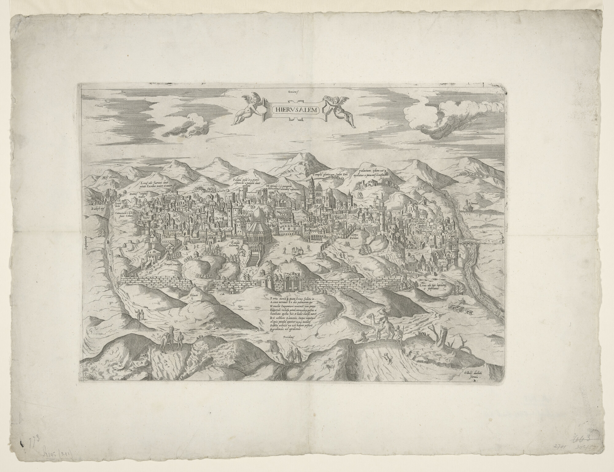 A.0145(211)019; De stad Jerusalem; prent