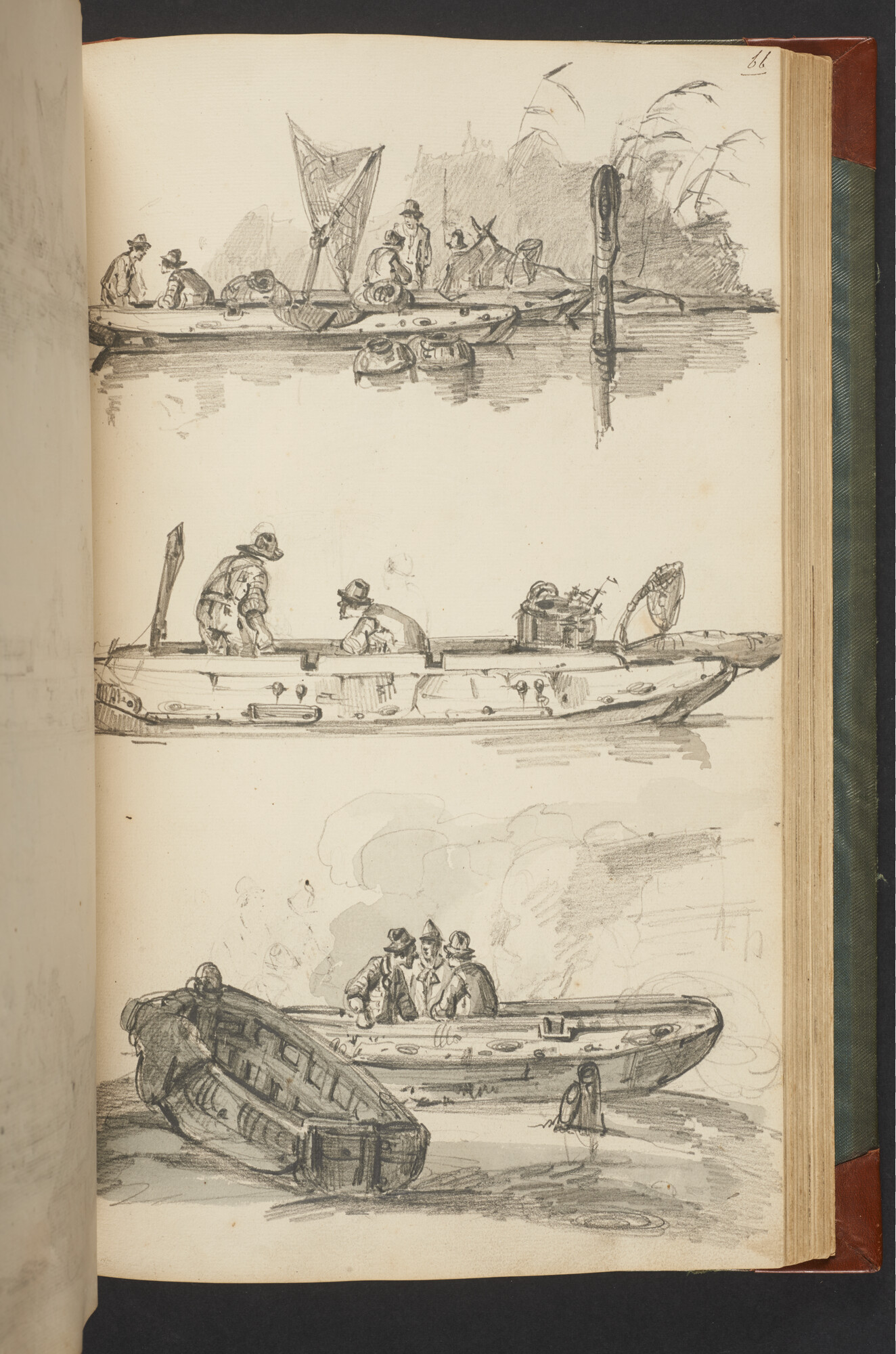 A.3222; Schetsboek met tekeningen door Albertus van Beest en Louis Meijer; schetsboek