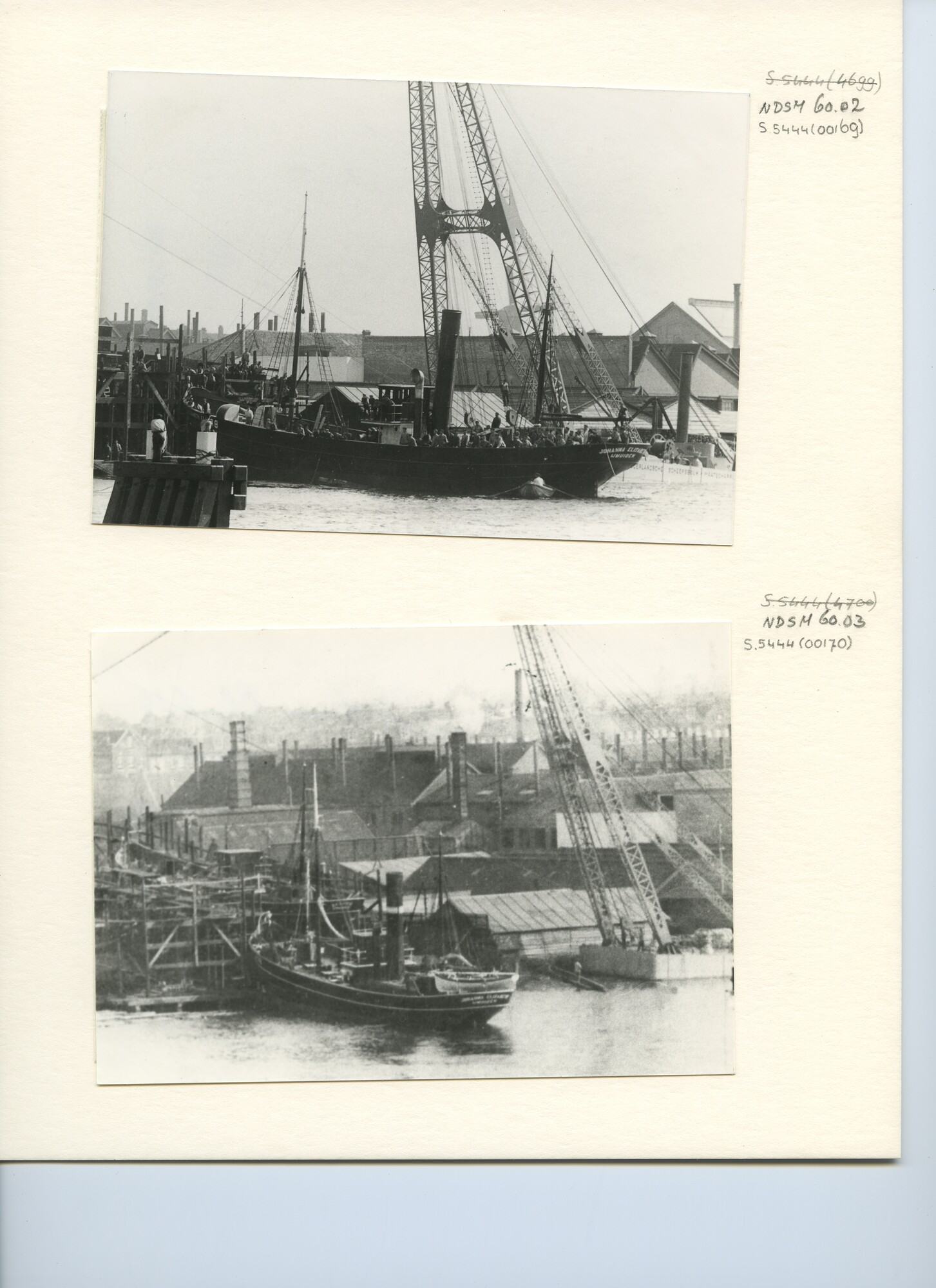 S.5444(0170); Foto van de stoomtrawler Johanna Elisabeth (IJM 99); foto