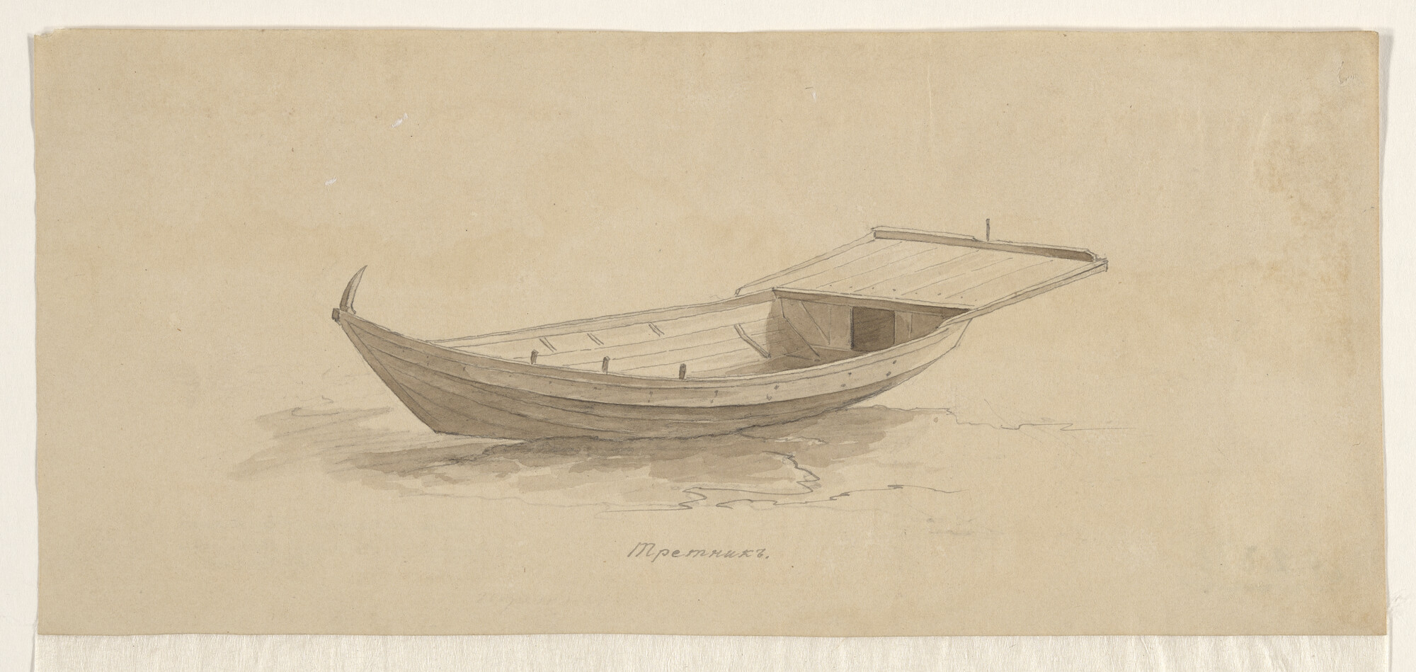 A.2330(17); Tekening van een Russisch rivierschip; tekening
