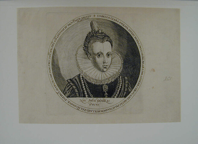 A.0145(027)318; Portret van aartshertogin Isabella van Oostenrijk; prent