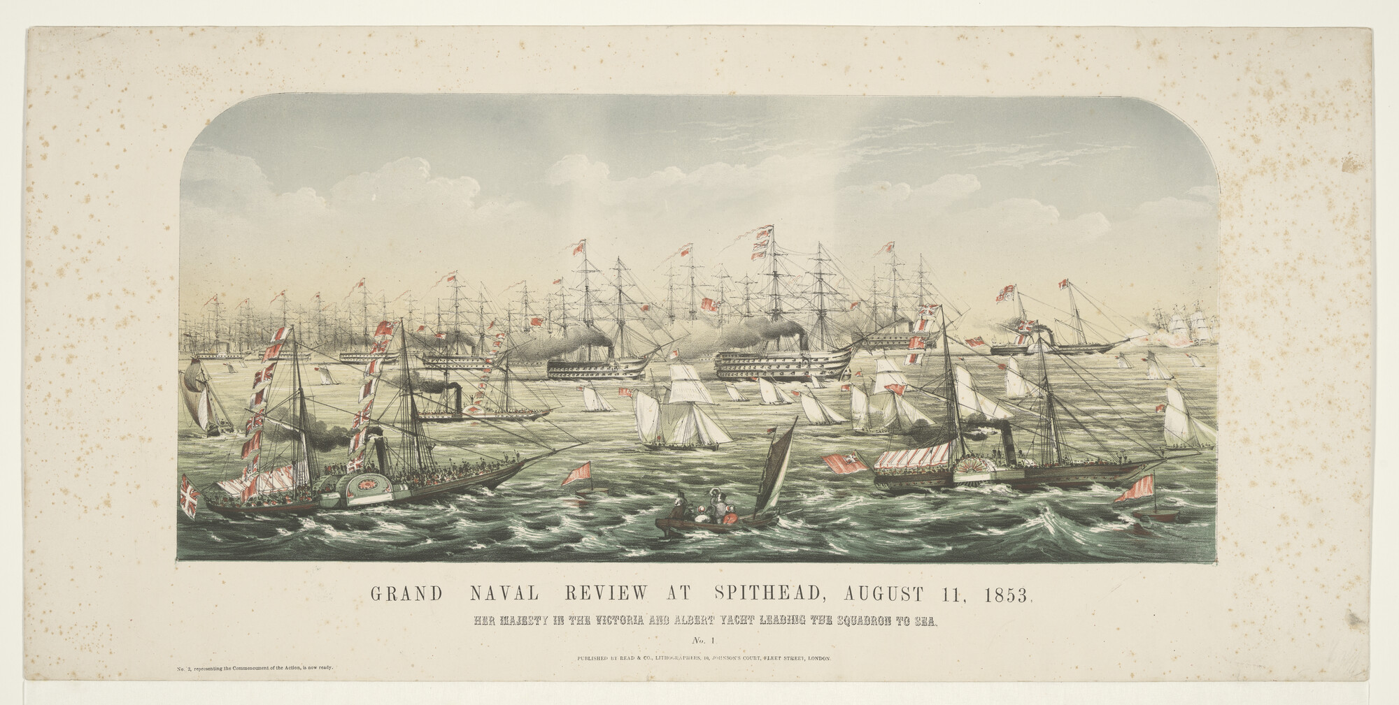 A.2275(15) [nr 0001]; Vlootrevue bij Spithead op 11 augustus 1853; prent