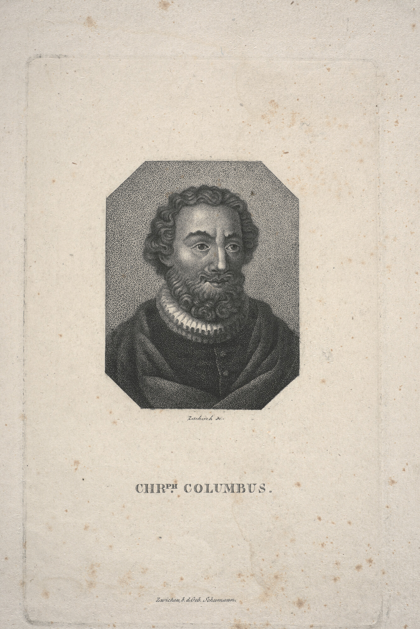 A.0075(076); Portret van Christoffel Columbus; prent