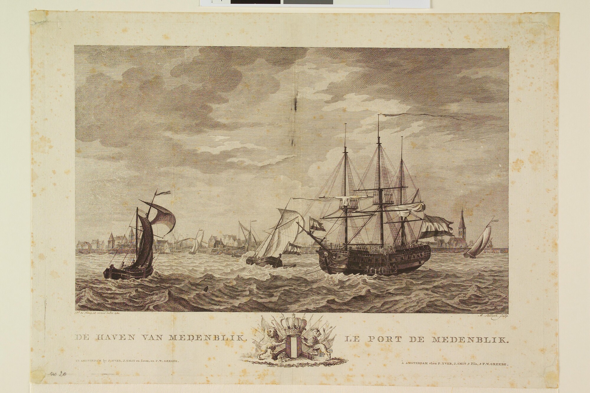 A.0149(0724); De haven van Medemblik; prent