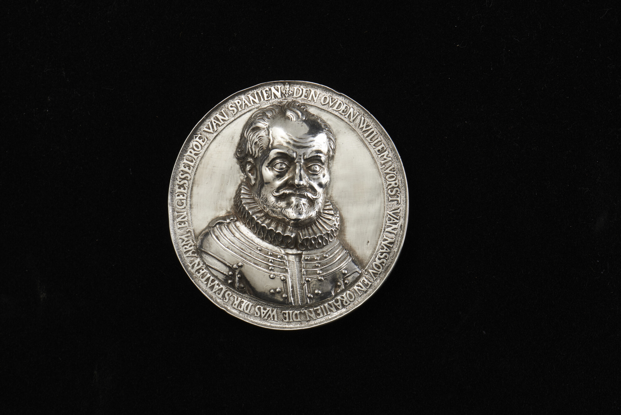 S.0004(01)06; Admiralenpenning op prins Willem I en de admiralen Tromp, Hein, Van Heemskerk en Van Galen, 1655; penning