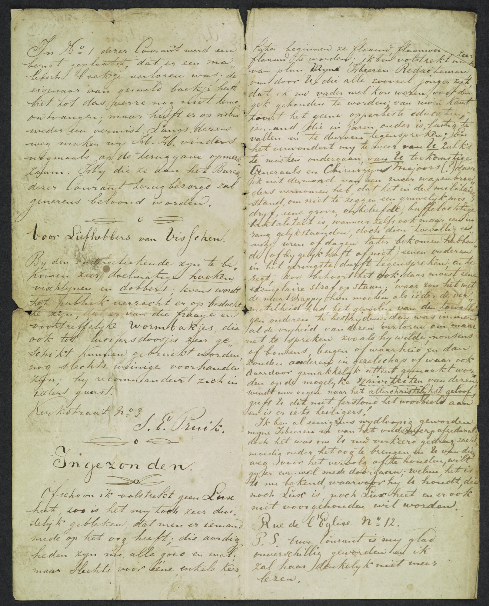 2013.0381; Boordkrant "De Dolphijn" van het fregatschip Admiraal Jan Evertsen, 5 maart 1857; krant