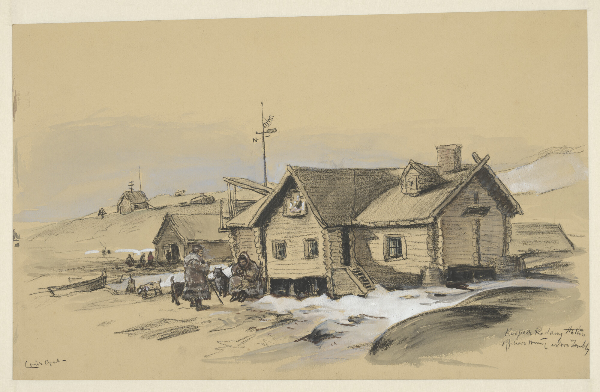 S.0394(13); Russisch reddingstation op Nova Zembla; tekening