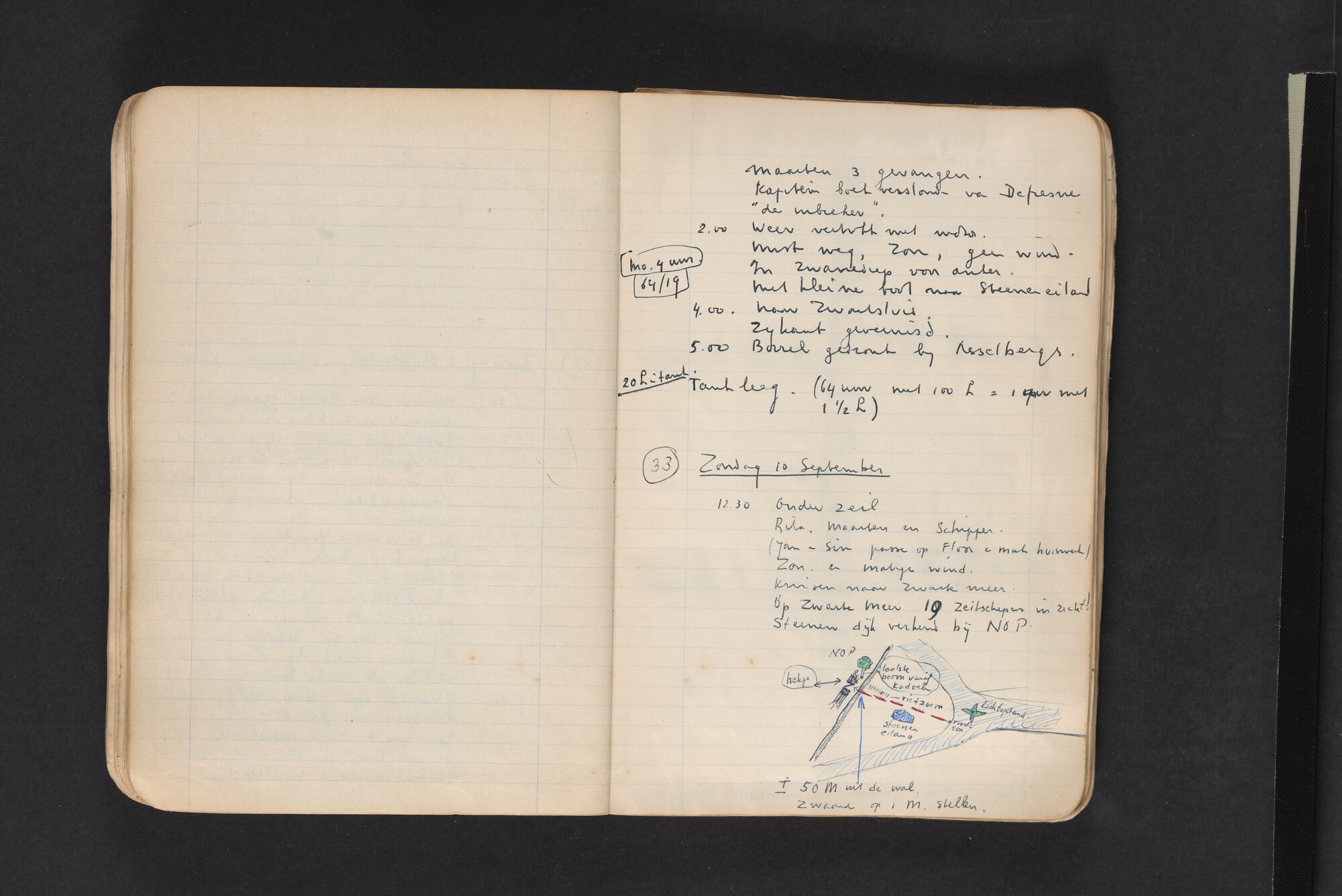 2017.0794; Logboek c.q. fotoalbum van reizen met zeeschouw Grutto in Nederland, 1961-1962; logboek