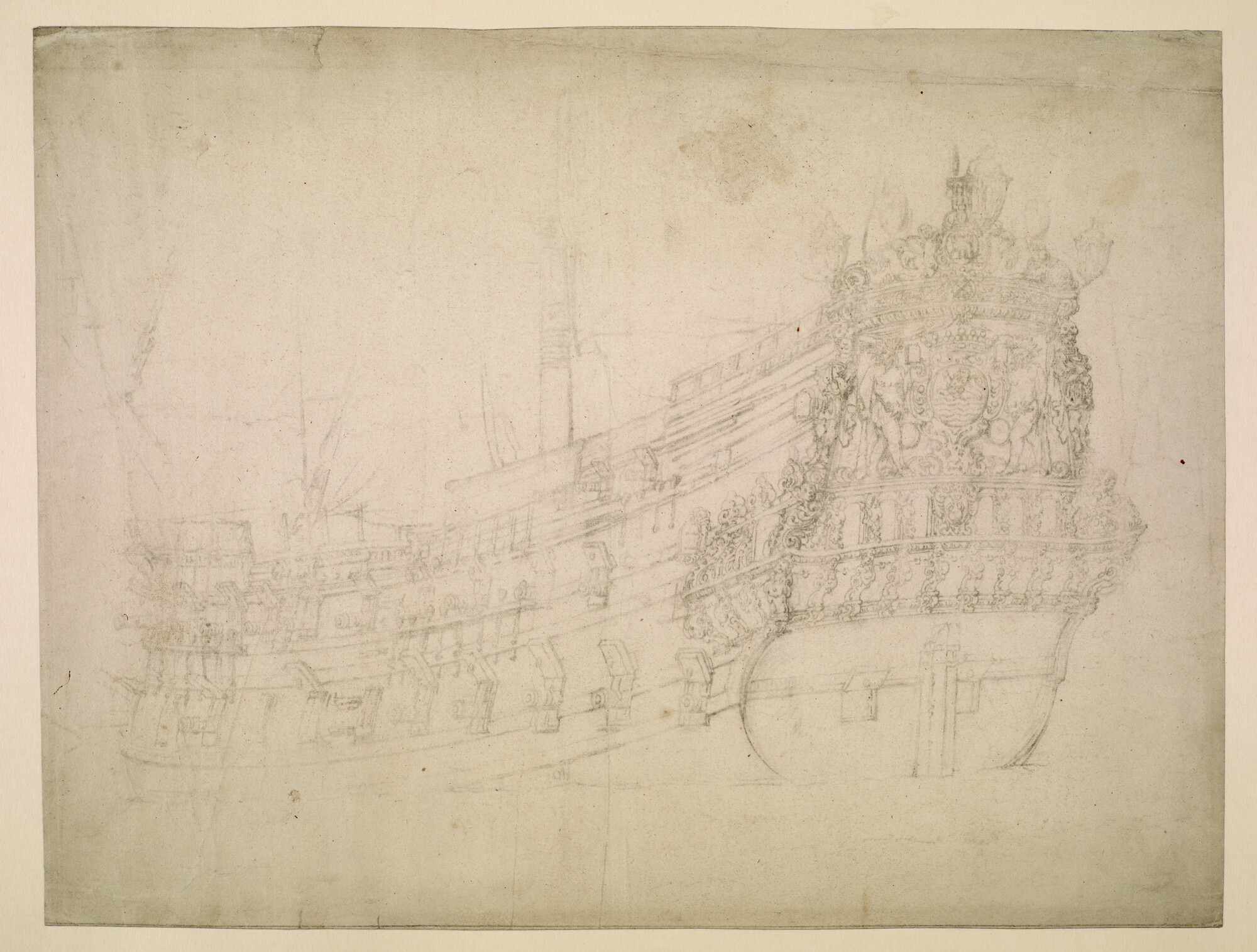 A.2477(03); Het oorlogsschip Zeelandia; tekening