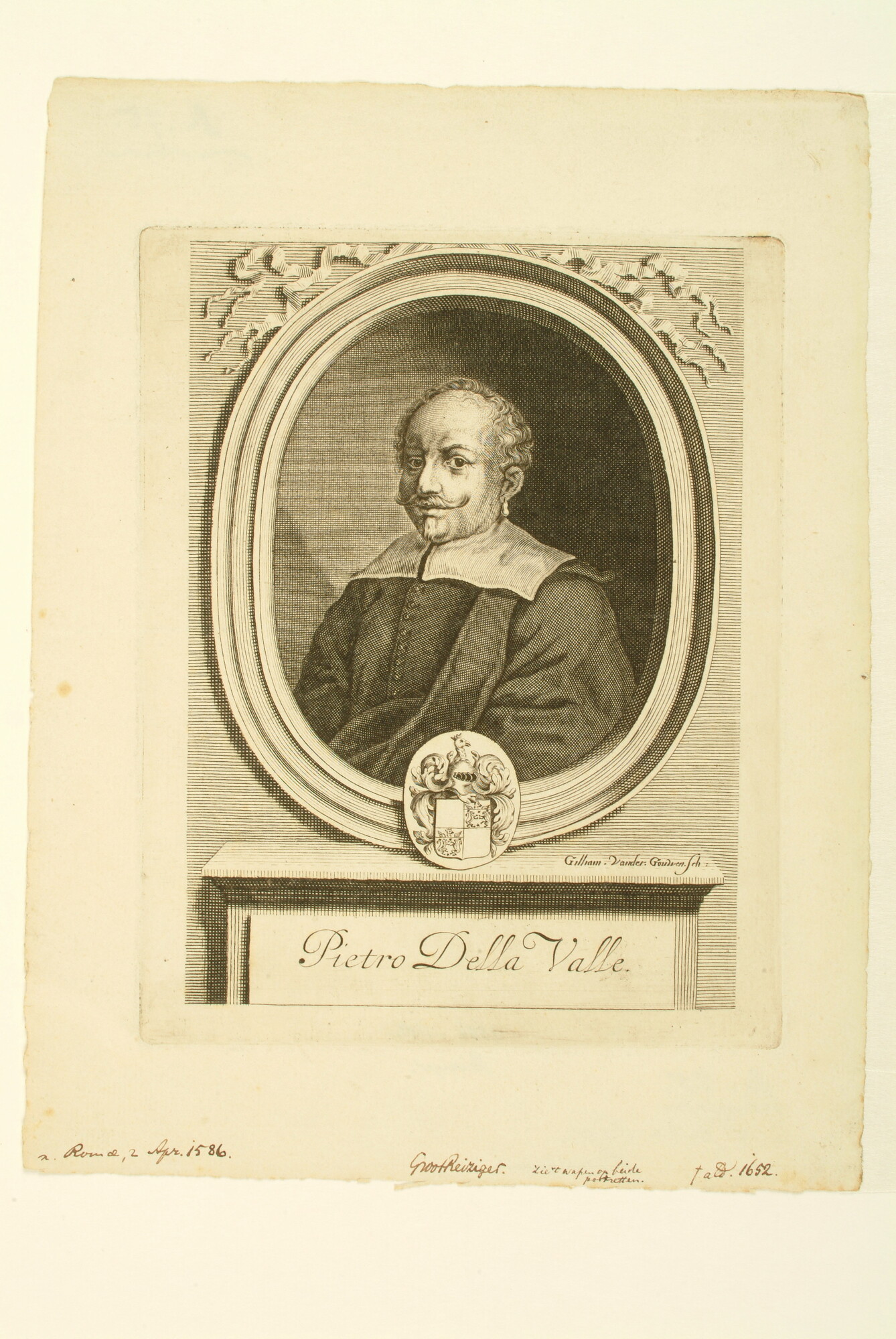 A.0075(187); Portret van Pietro della Valle, een groot reiziger; prent