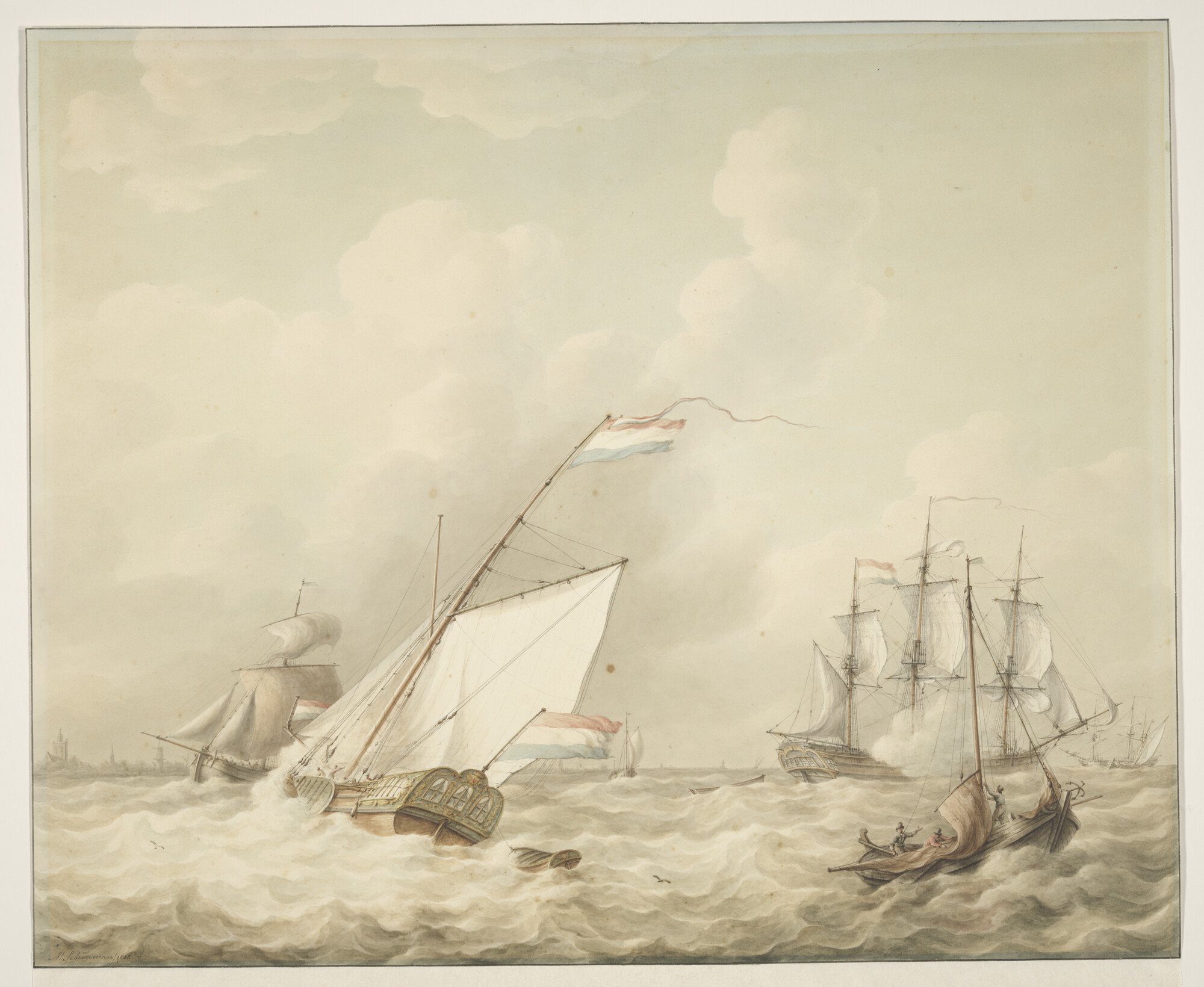 A.1561; De rede van Brielle; tekening