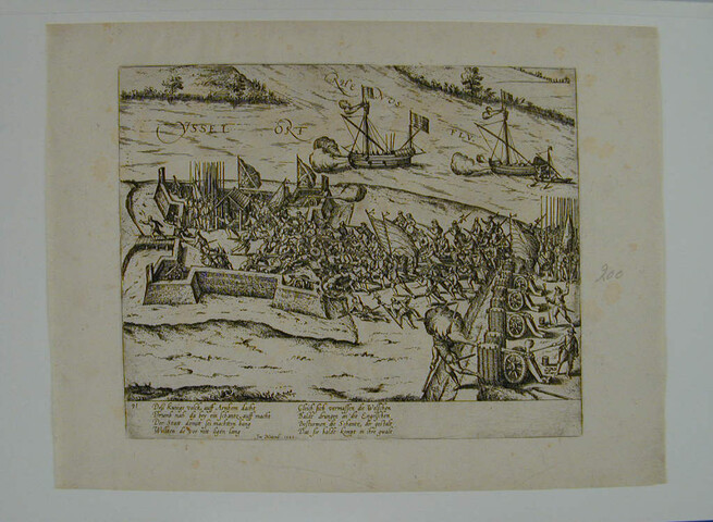 A.0145(027)262; Arnhem door de Engelsen genomen, november 1585; prent