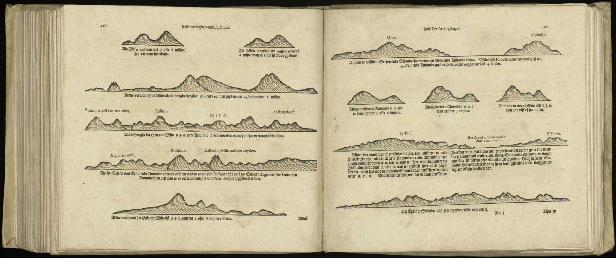 S.2856 [kaart 258]; Beschrijvingen en kustaanzichten van de eilanden in de Egeïsche Zee; kaart