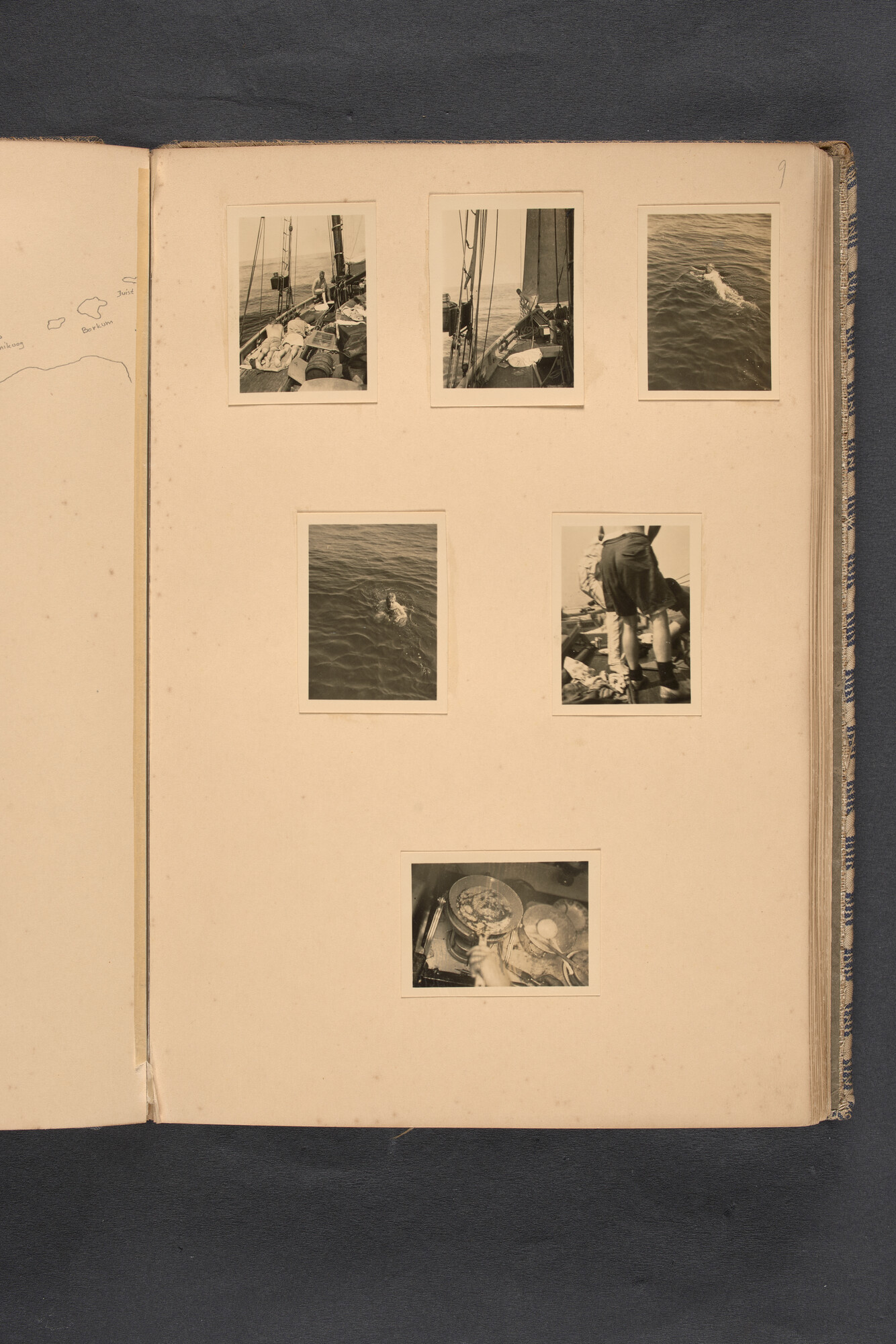 2017.0789; Logboek c.q. fotoalbum van een reis met zeilkotter Bellatrix naar Denemarken, 1937; logboek
