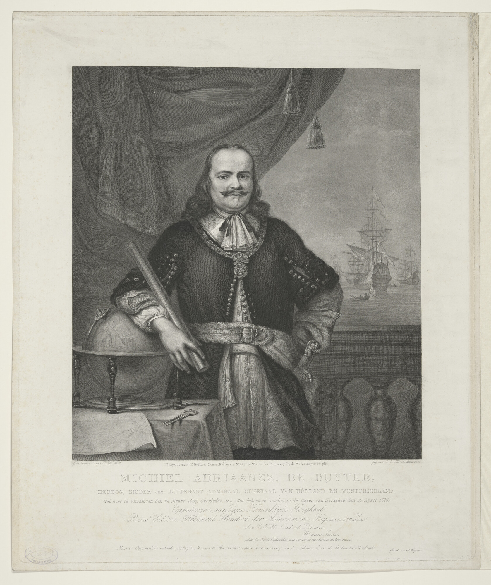 A.3024(06)m; Portret van Michiel Adriaensz. de Ruyter; prent