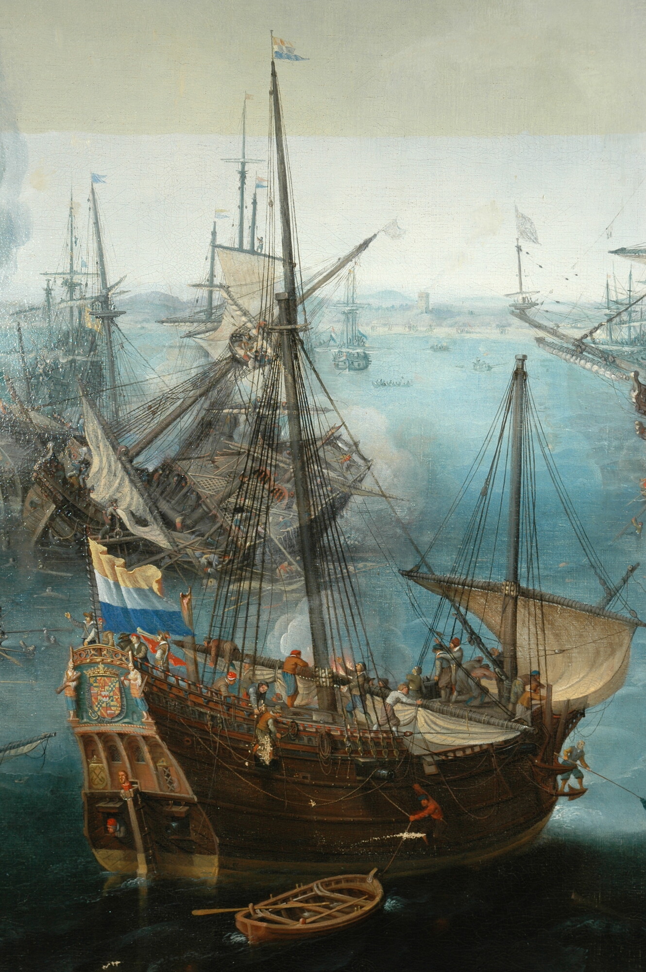 A.0724; De zeeslag bij Gibraltar, 25 april 1607; schilderij
