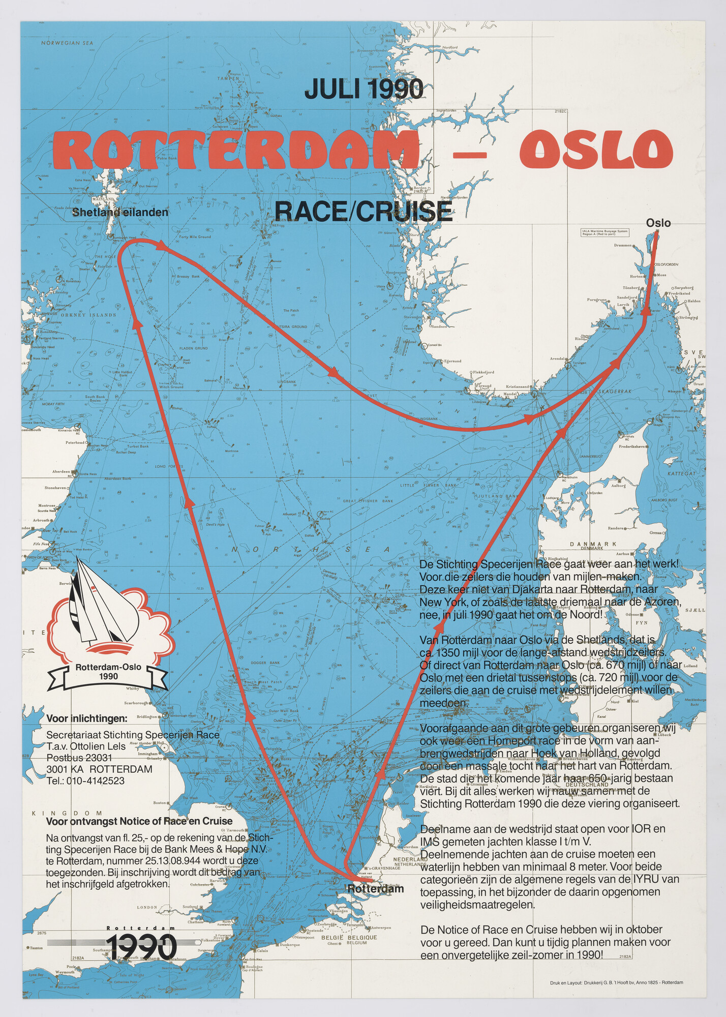 1989.0734; Specerijen Race van Rotterdam naar Oslo; affiche