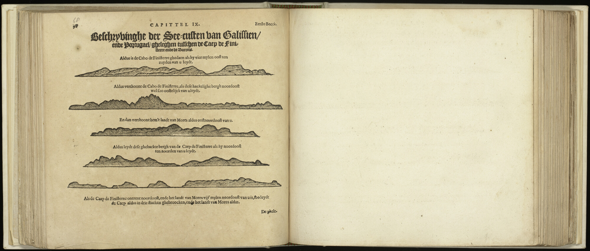 S.1496 [kaart 035]; Beschrijving en kustaanzicht van Noordwest-Spanje; kaart