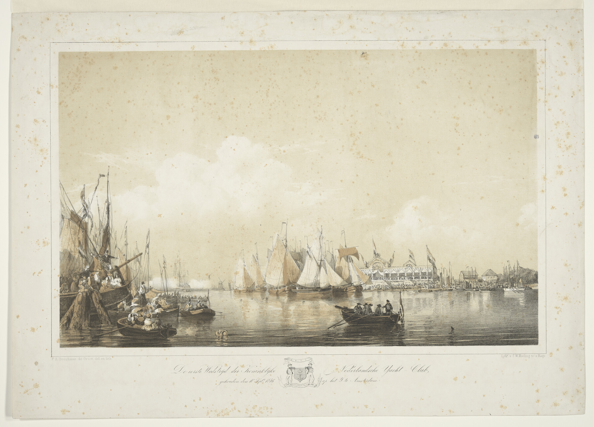 A.0386(01) [nr 0001]; Zeilwedstrijd op het IJ; tekening