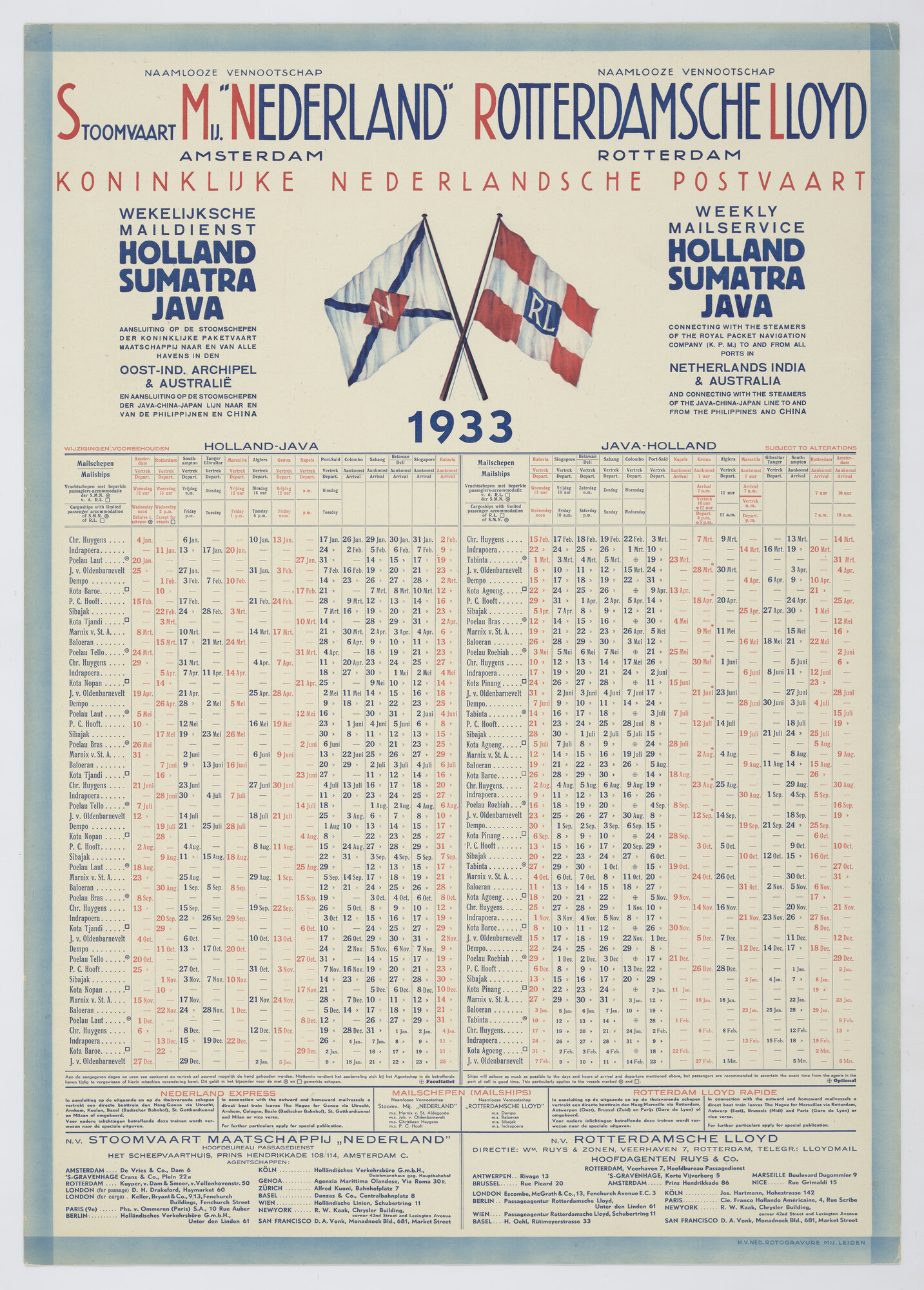 1994.4752; Dienstregeling van de SMN, RL/KNP; affiche