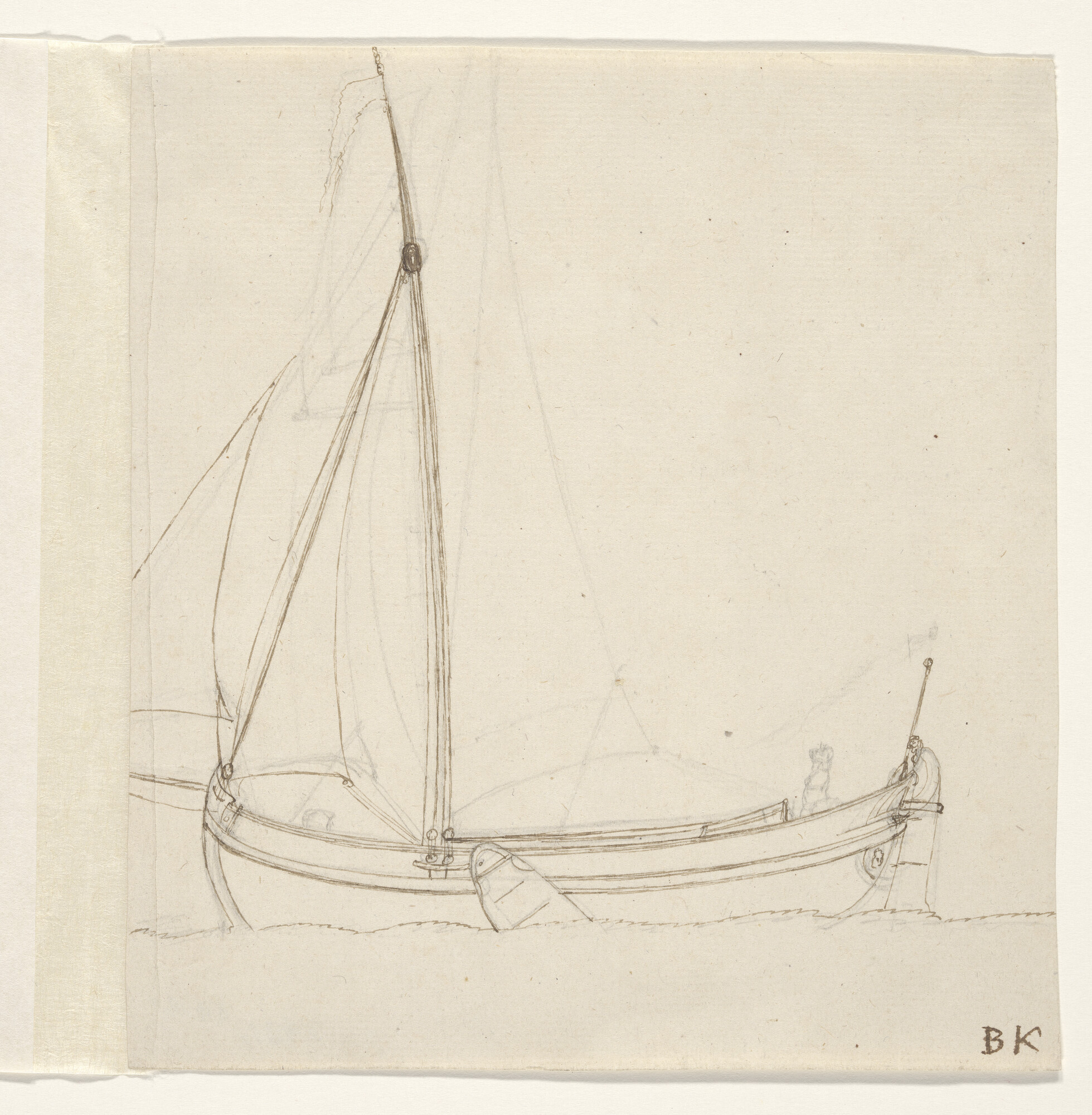 S.4317(39)a1; Een hektjalk; tekening