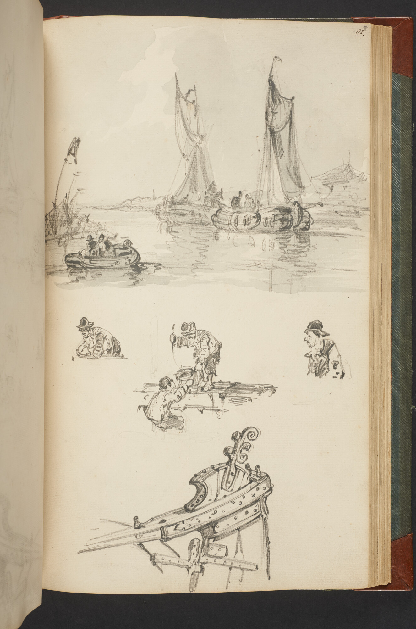 A.3222; Schetsboek met tekeningen door Albertus van Beest en Louis Meijer; schetsboek