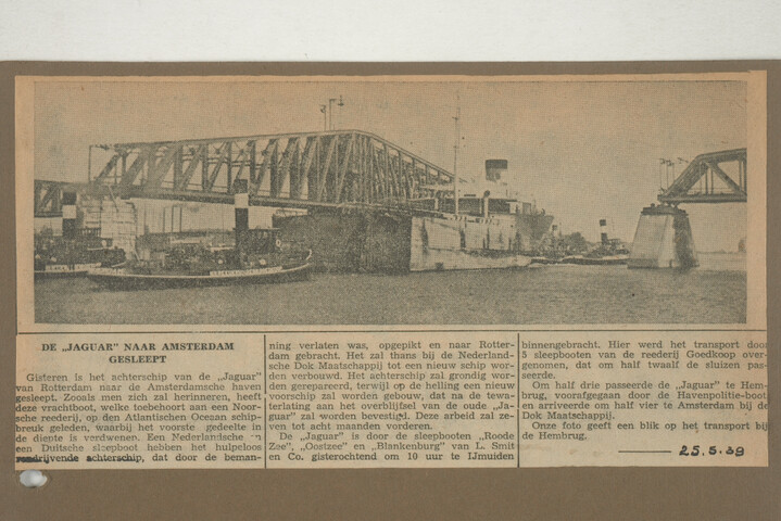 2001.1755; Omslag met vele foto's en knipsels van meest bergingsactiviteiten door Reederij v/h Gebroeders Goedkoop te Amsterdam in de periode 1929 / 1949; omslag