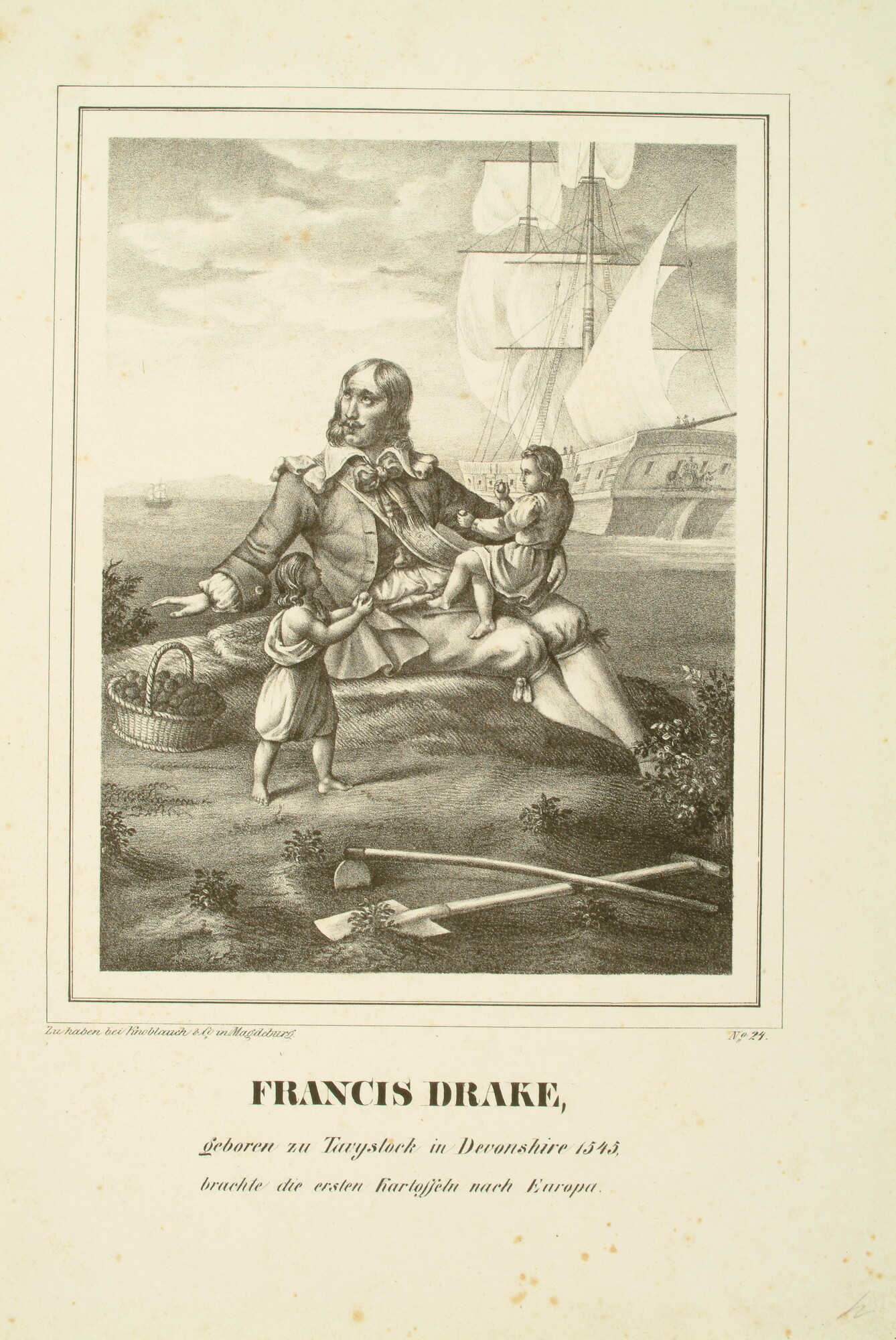 A.0075(092); Portret van Francis Drake; prent