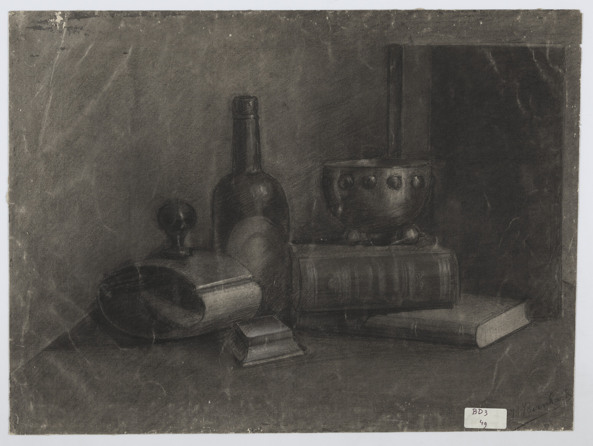 S.5181(075); Inleiding in de eerste beginselen rechtlijnig, bouwkunstig- en werktuigbouwkunstig tekenen: stilleven; technische tekening