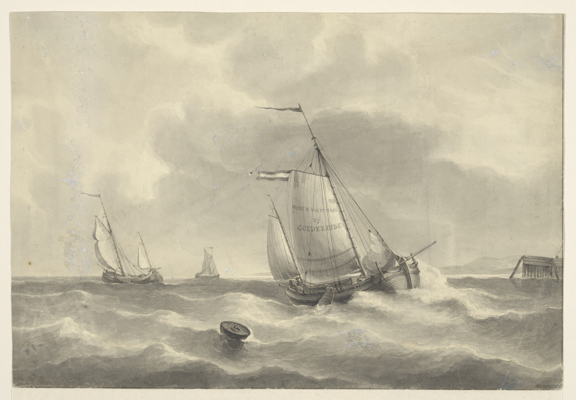 A.1445(01); Een loodsrinkelaar uit het district Monden van de Maas en Goederede; tekening