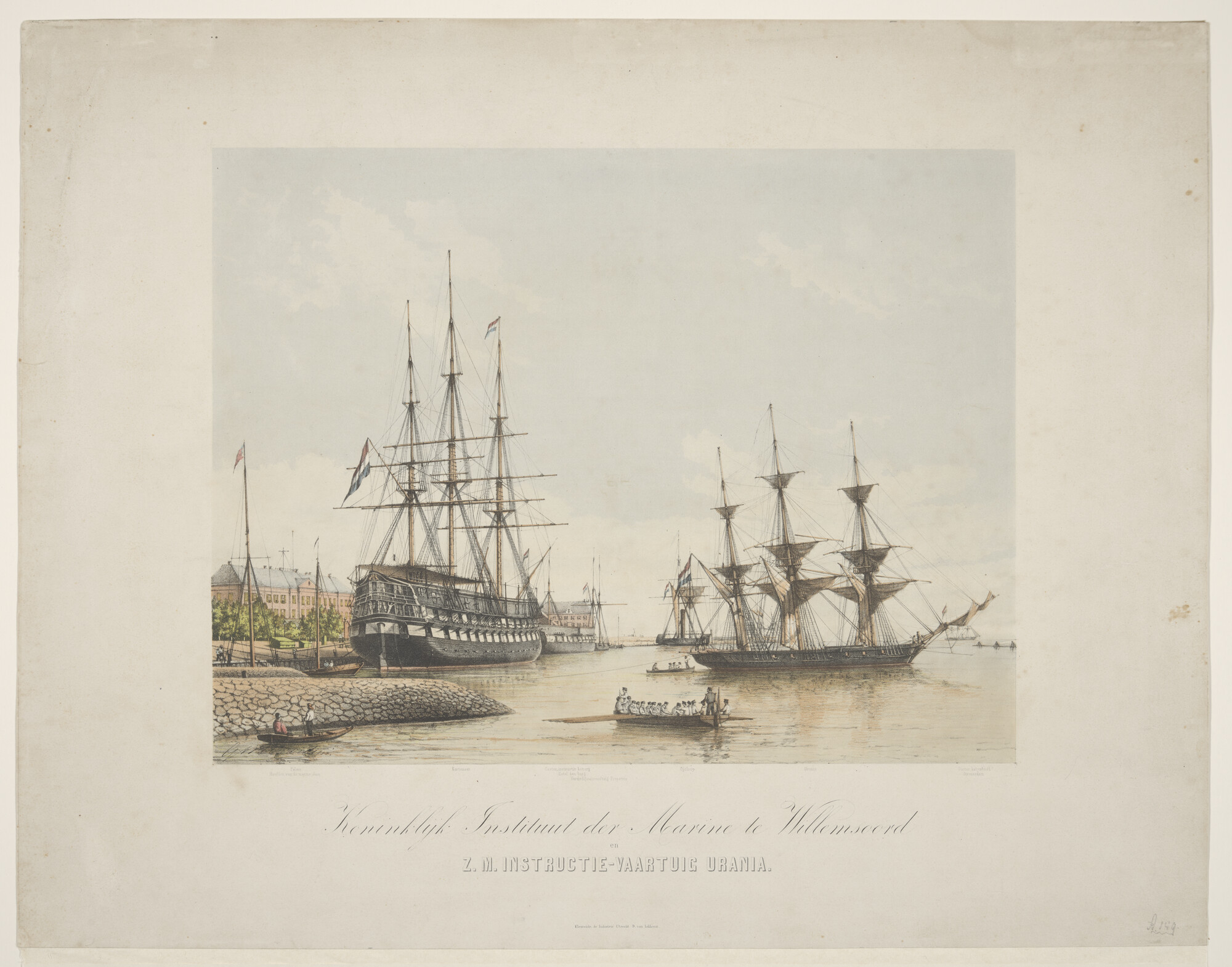 A.0149(0748); Het Koninklijk Instituut van de Marine (KIM) te Willemsoord; prent