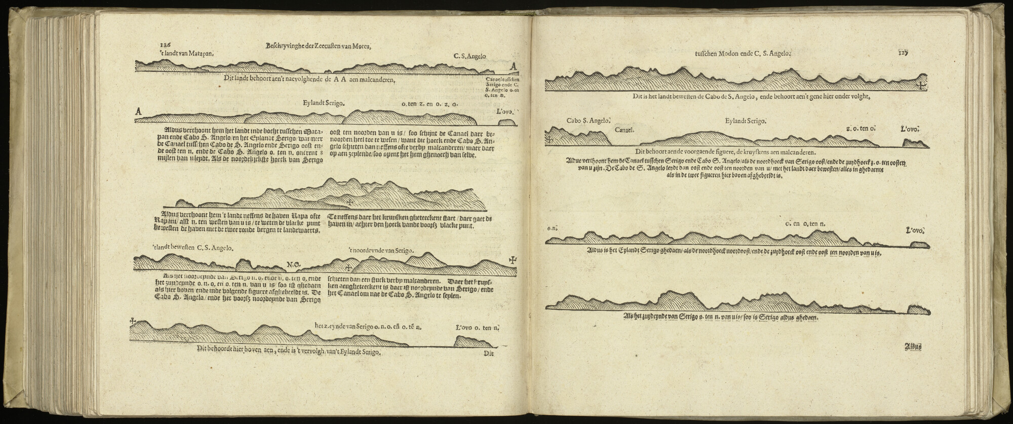 S.2856 [kaart 249]; Beschrijvingen en kustaanzichten van het eiland Kithira; kaart