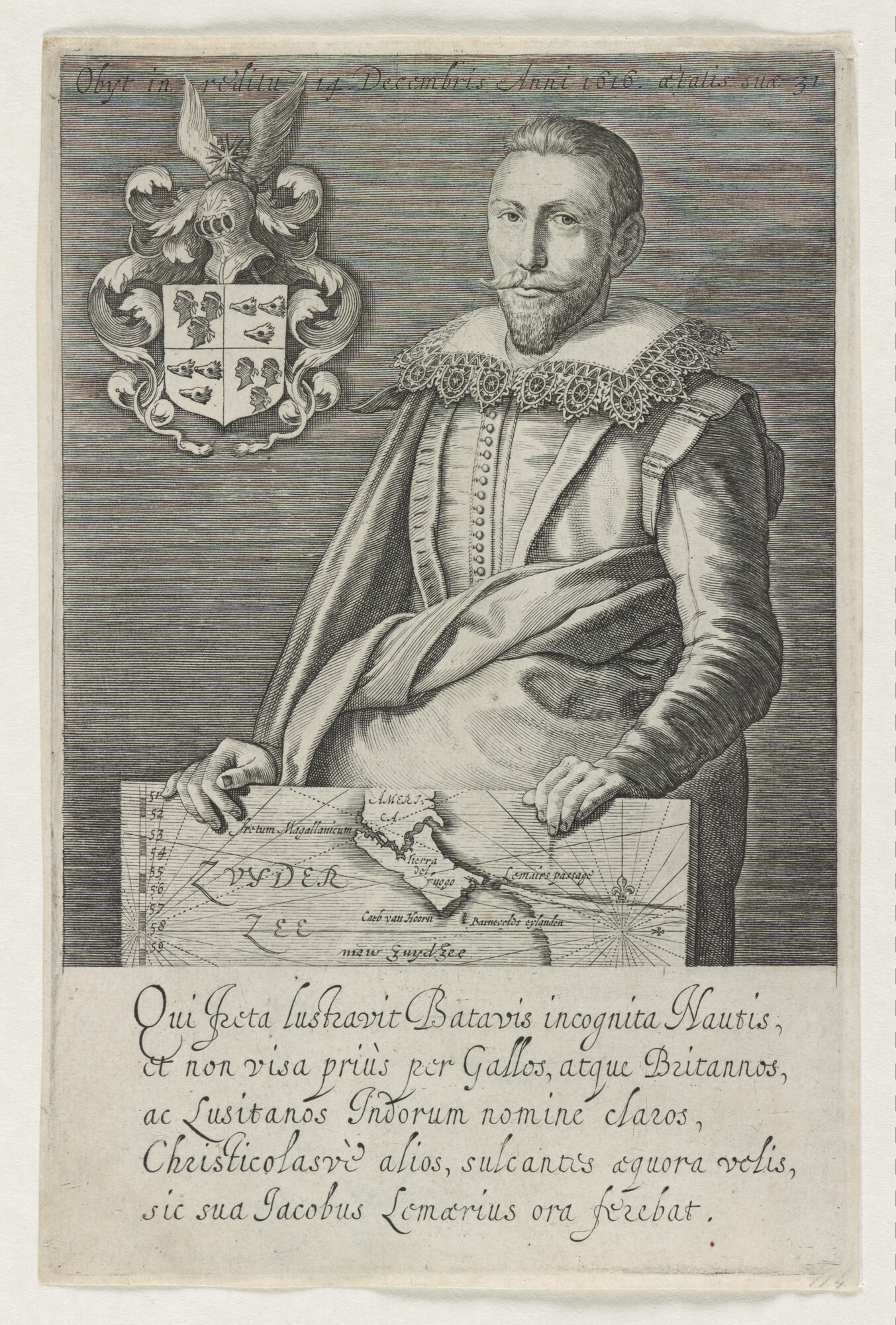 A.0145(178)05; Portret van  Jacobus Le Maire; prent