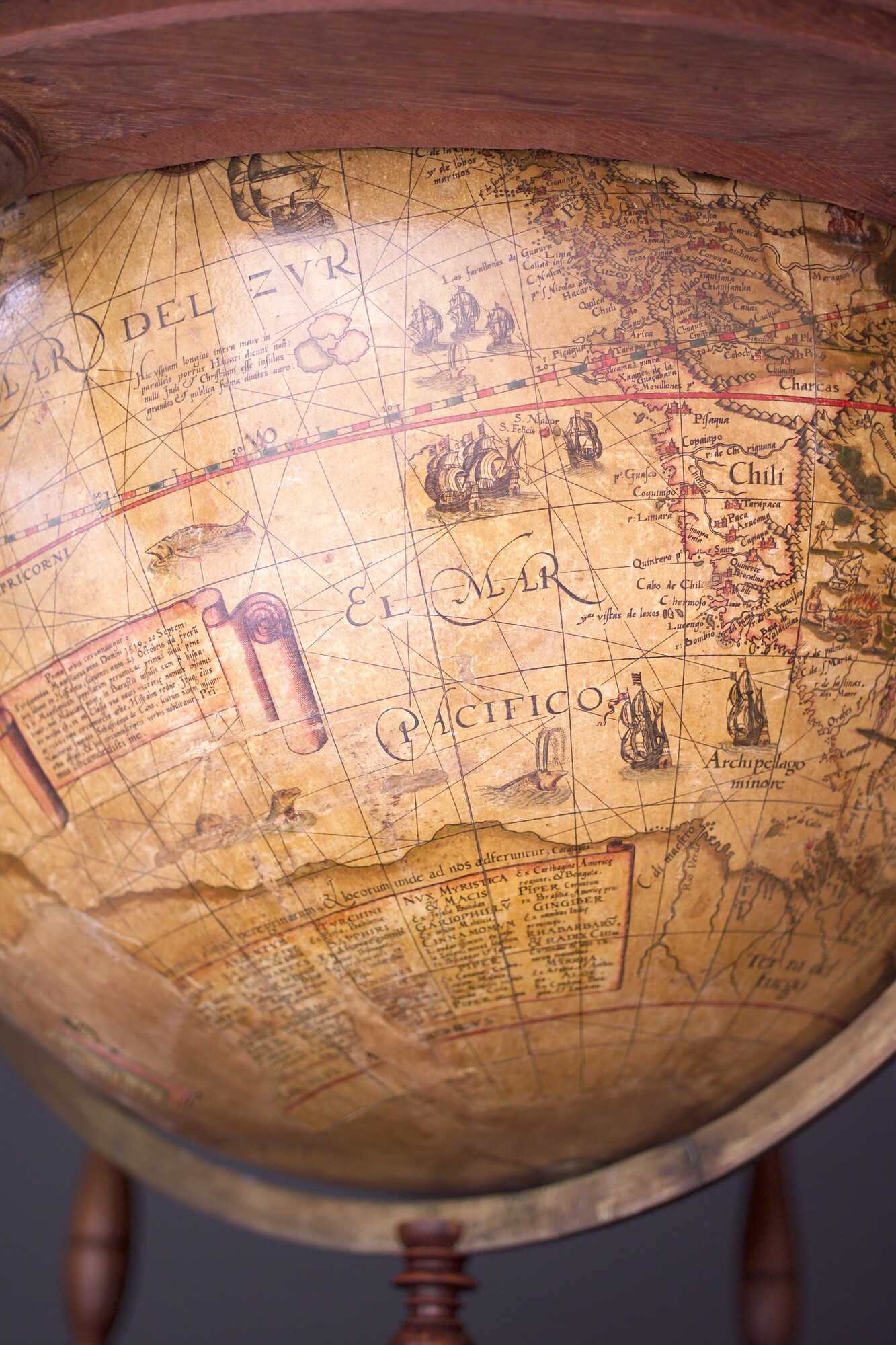 A.1140; Aardglobe van 52,5 cm doorsnede door Jacob Floris van Langren, 1589; globe