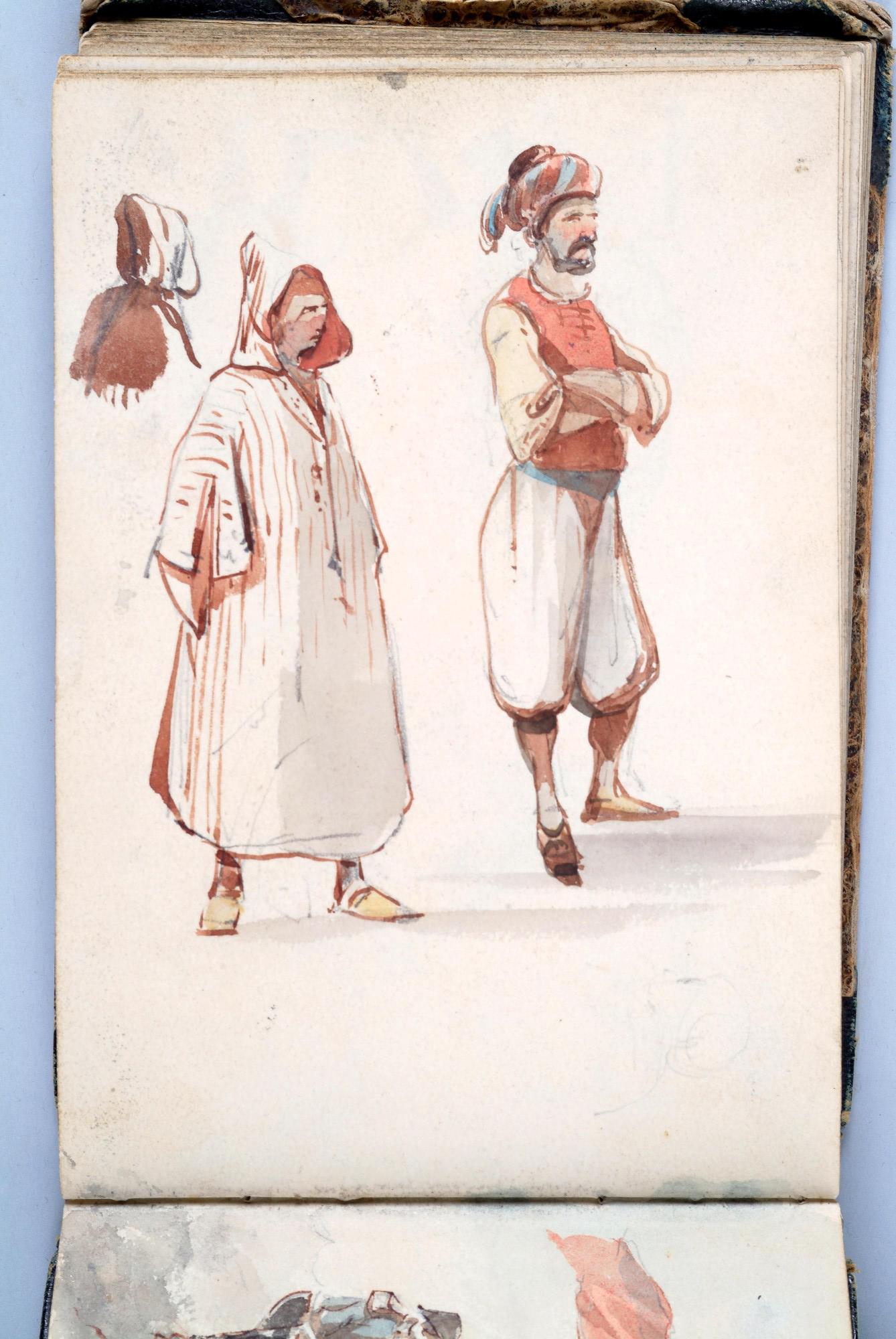 1994.6801; Schetsboek met tekeningen, grotendeels gemaakt tijdens een reis met een marine-eskader naar de Middellandse Zee; schetsboek