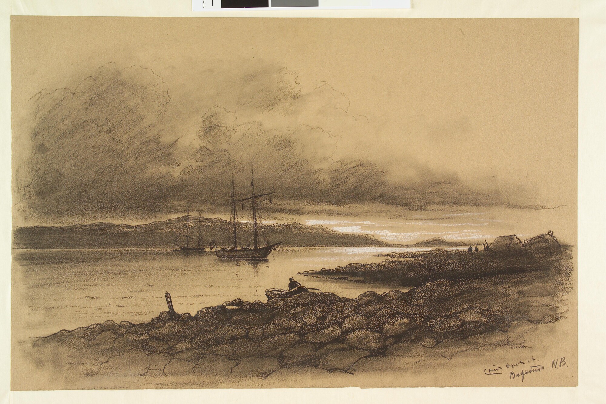 S.0394(06); De schoener 'Willem Barents' in de Bagesund; tekening